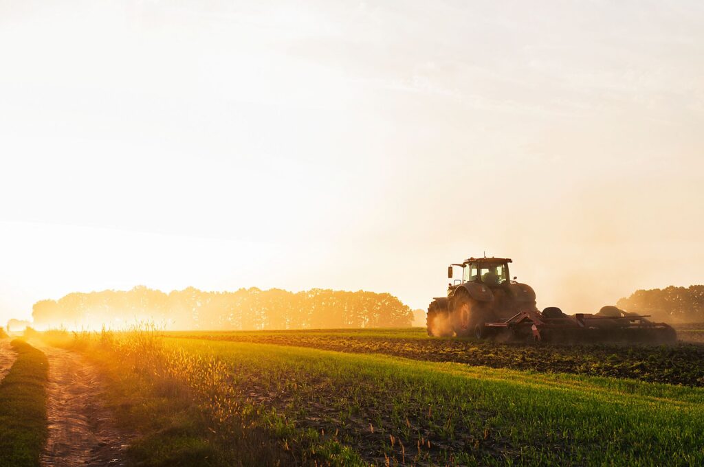 tractor in field